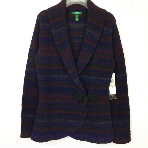 Lauren Ralph Lauren Sweaters - NWT Ralph Lauren 100% lambswool sweater jacket M